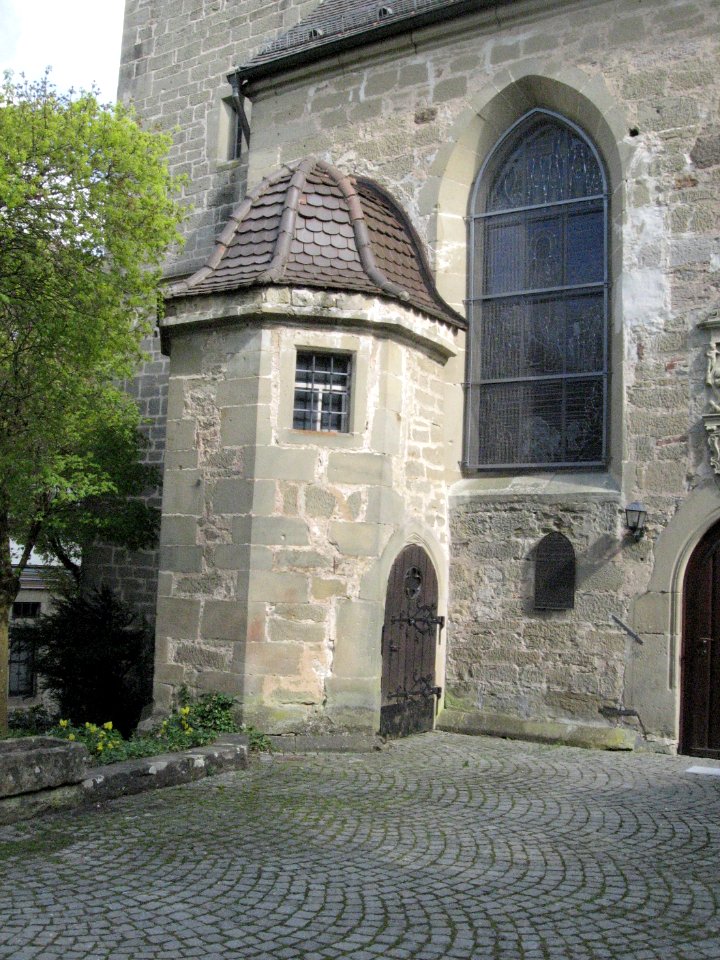 Aufgangstürmchen für die ehemalige Vorderempore der Evangelischen Pfarrkirche Obersontheim