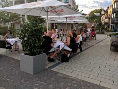 Außenbereich des Restaurants Trattoria Egeria in Tübingen