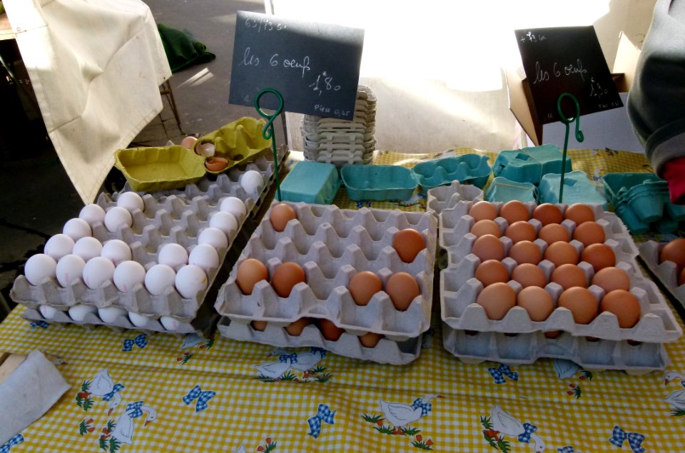Au marché - oeufs