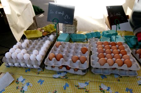 Au marché - oeufs