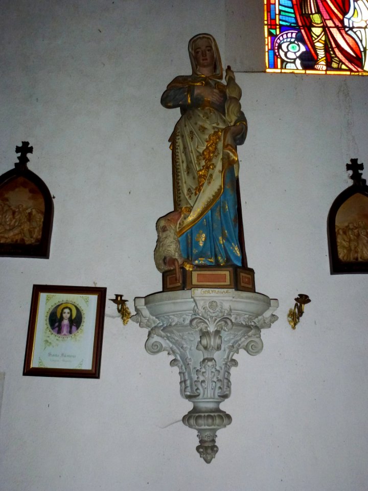 Auge (Ardennes) Église Saint-Gorgery, statue Ste Germaine de Pibrac