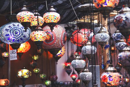 Lantern lights oriental photo