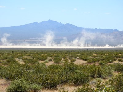 ATV Riders Sitr Up The Dust at Jean Lake