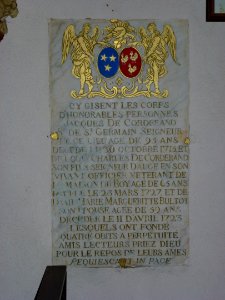 Auge (Ardennes) Église Saint-Gorgery, dalle funéraire