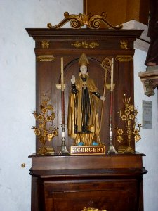 Auge (Ardennes) Église Saint-Gorgery, statue St.Gorgery