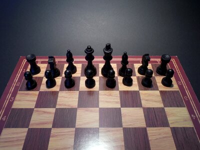 Strategy chess board chess pieces photo