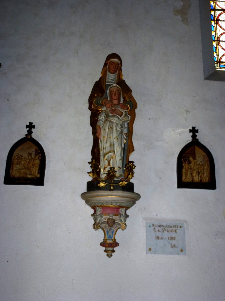 Auge (Ardennes) Église Saint-Gorgery, statue stes Anne et Marie