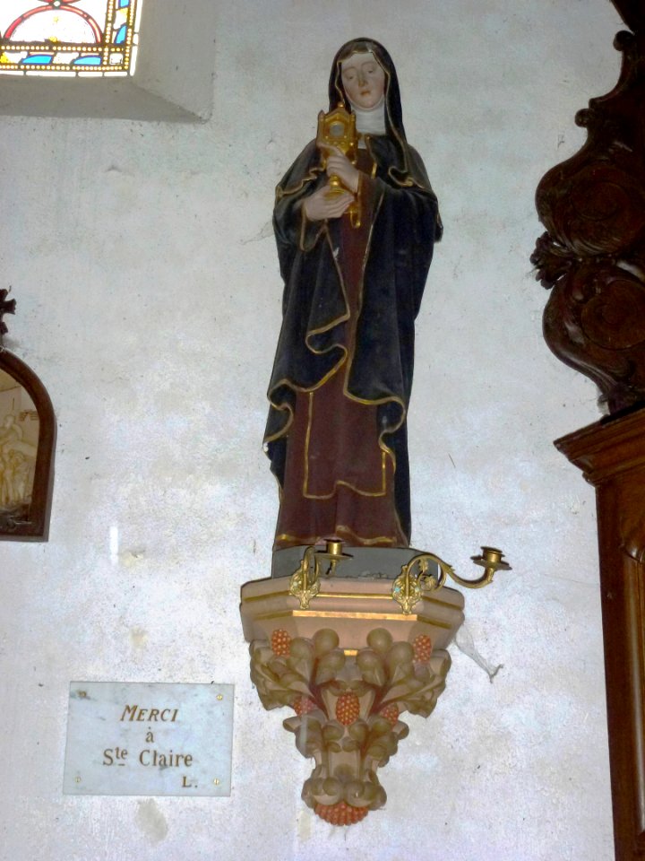 Auge (Ardennes) Église Saint-Gorgery, statue Ste Claire