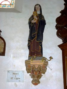 Auge (Ardennes) Église Saint-Gorgery, statue Ste Claire