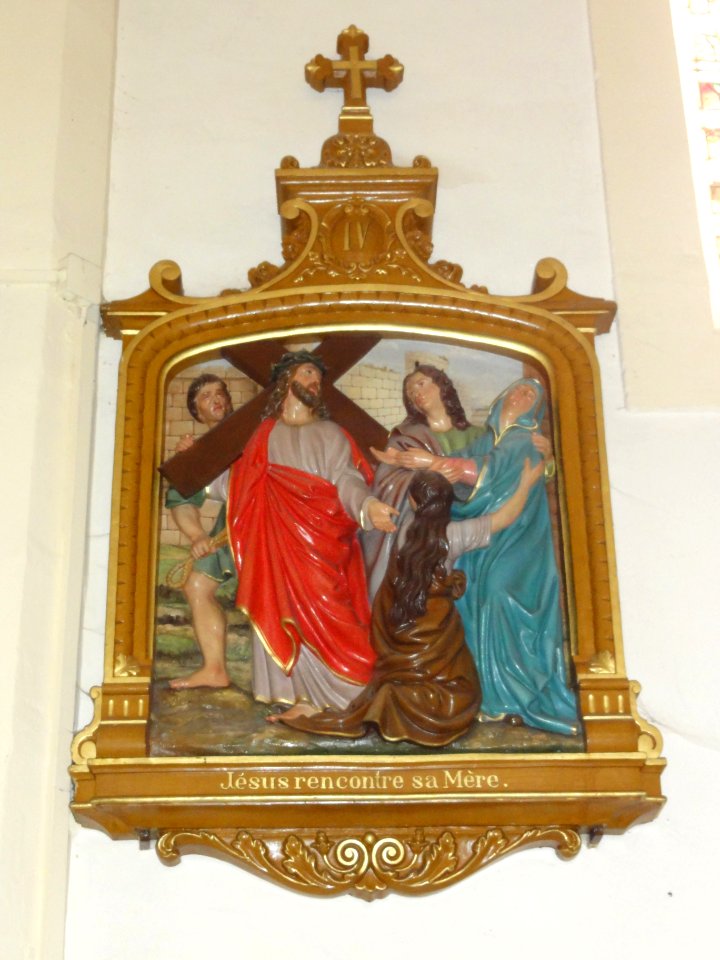 Aulnois sous Vertuzey (Meuse) Église Saint- Sébastien chemin de Croix station 04