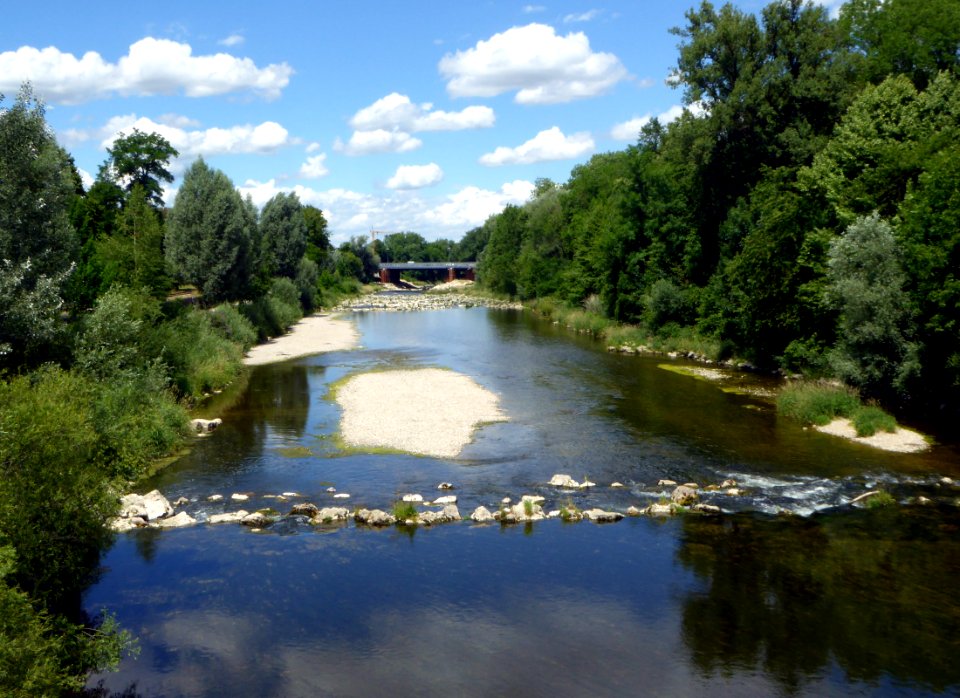 Augsburg, Wertach unterhalb Luitpoldbrücke, 1