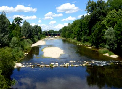 Augsburg, Wertach unterhalb Luitpoldbrücke, 1