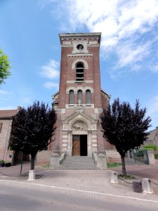 Aulnoy-lez-Valenciennes (Nord, Fr) église, façade