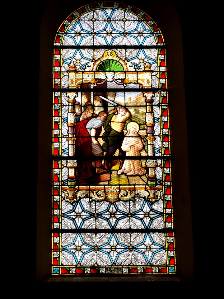 Aulnois sous Vertuzey (Meuse) Église Saint-Sébastien vitrail 02