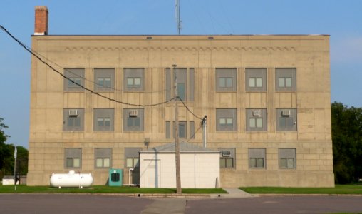 Aurora Co, SD, courthouse from W 1