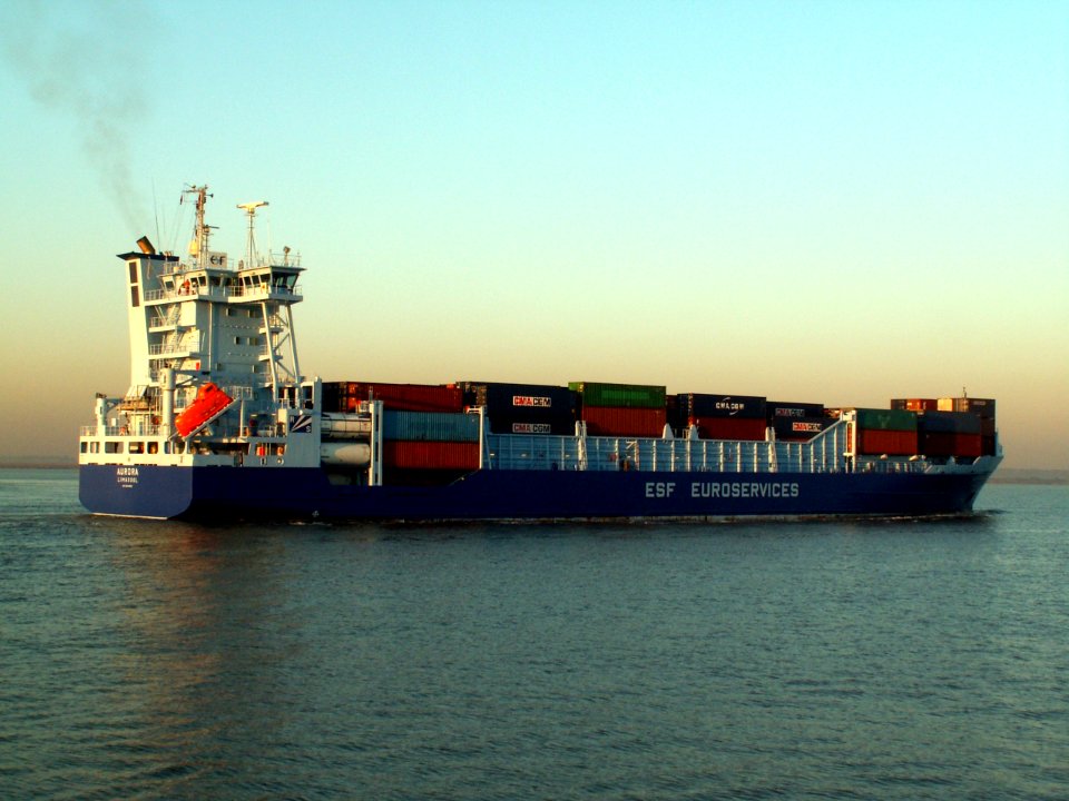 Aurora IMO 9234989 leaving Port of Antwerp 22-Sep-2005