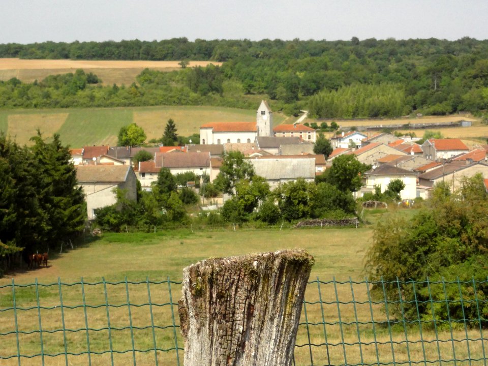 Aulnois-sous-Vertuzey (Meuse) vue du village