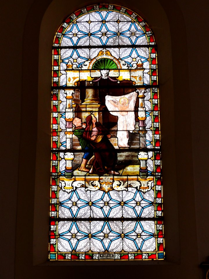 Aulnois sous Vertuzey (Meuse) Église Saint-Sébastien vitrail 01