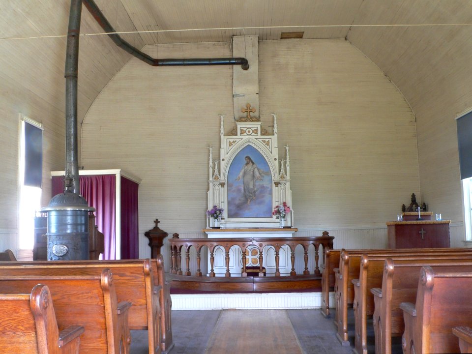 Aurland Lutheran church interior 1