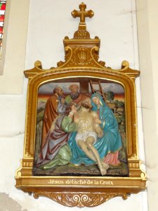 Aulnois sous Vertuzey (Meuse) Église Saint- Sébastien chemin de Croix station 13