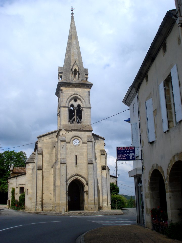 Auros (Gironde, fr) the church