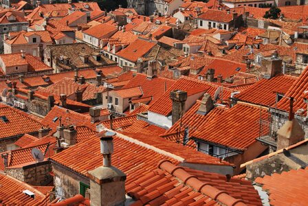Dubrovnik rooftops tiles photo