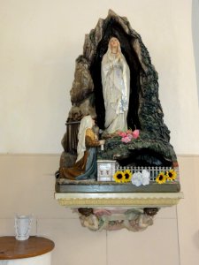 Aulnois sous Vertuzey (Meuse) Église Saint-Sébastien grotte de Lourdes