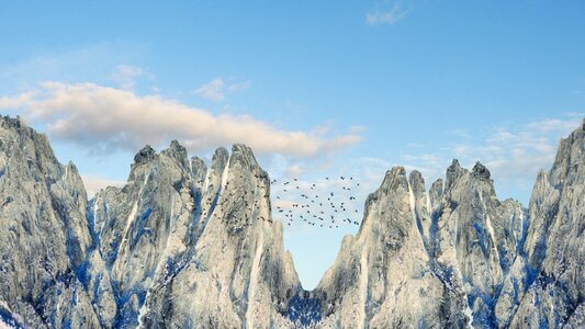 Blue mountain landscape environment