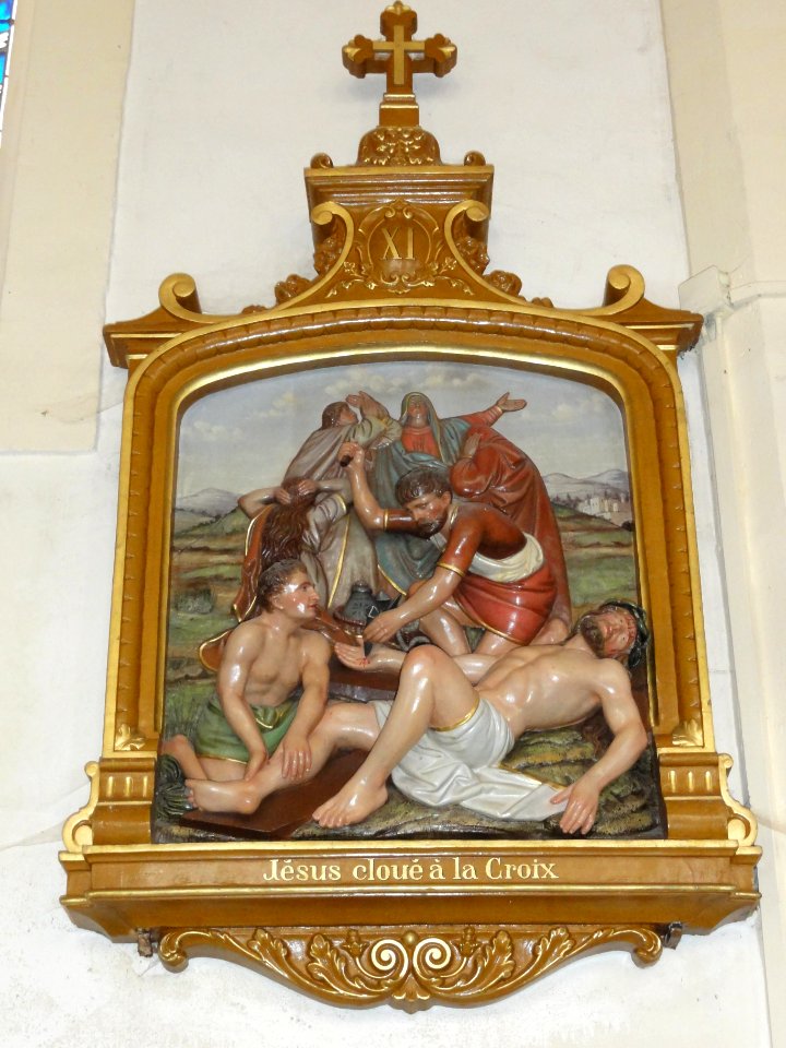 Aulnois sous Vertuzey (Meuse) Église Saint- Sébastien chemin de Croix station 11