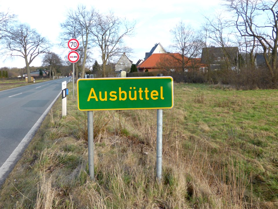 Ausbüttel Siedlung Schild