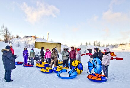 Fun sled nature photo