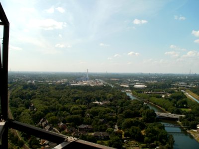 Ausblick vom Gasometer Oberhausen am 23 08 2012 mit Sicht zur Müllverbrennung OB