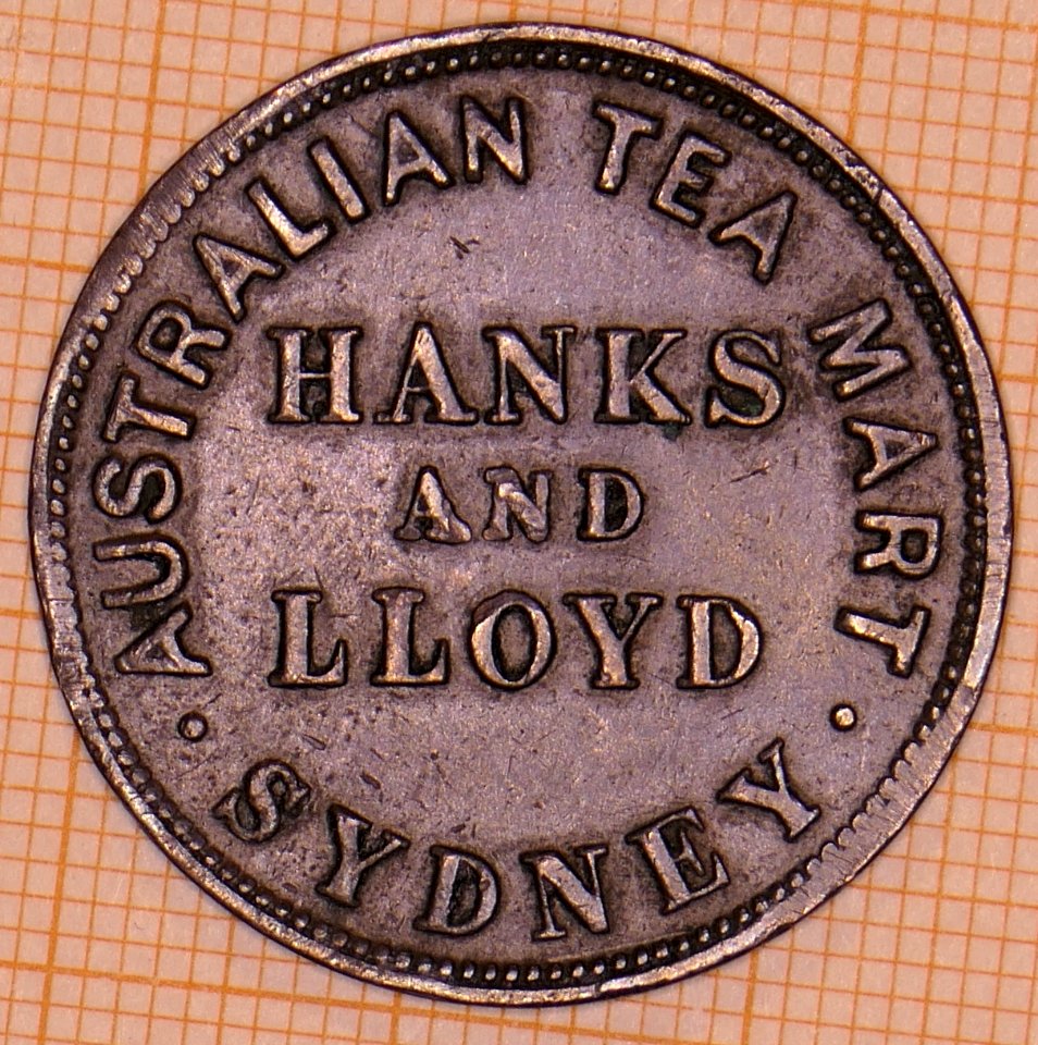 Australia -Commemorative Halfpenny Token - 1855 obverse