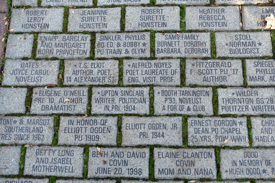 Authors memorial bricks - Palmer Square - Princeton, NJ - DSC00893