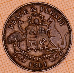 Australia - Halfpenny Token 1861 Warnock Bros - reverse