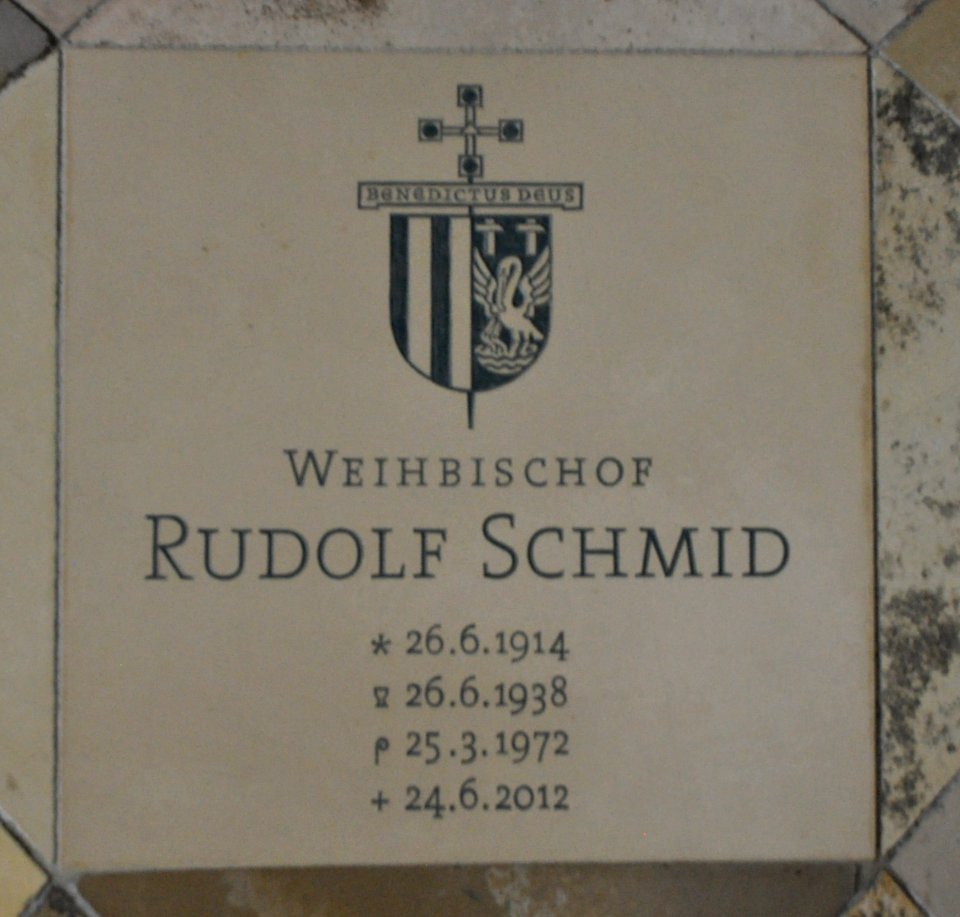 Augsburg Dom Grabplatte Rudolf Schmid