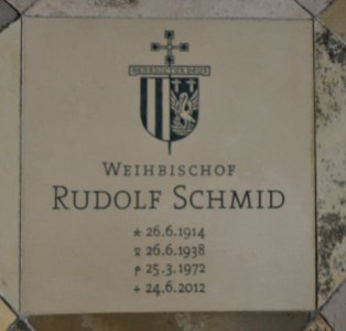 Augsburg Dom Grabplatte Rudolf Schmid photo
