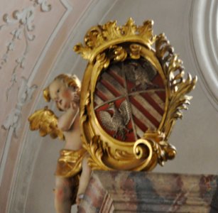Augsburg Dom Marienkapelle Altar 02 Wappen Pollheim
