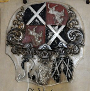 Augsburg Dom Epitaph Trauner 02 gestürztes Wappen Trauner
