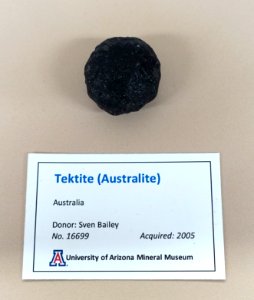 Australite, Australia - University of Arizona Mineral Museum - University of Arizona - Tucson, AZ - DSC08492