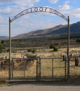 Austin NV cemetery IOOF gate 1