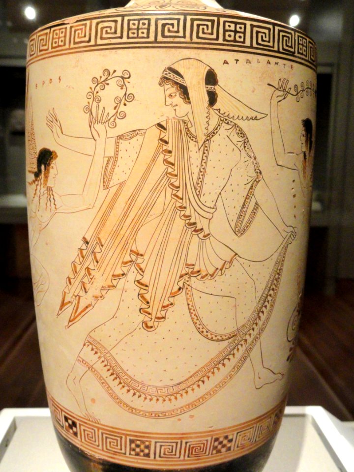 Atalanta Lekythos, 500-490 BC, Greek, Attic, attributed to Douris, ceramic - Cleveland Museum of Art - DSC08212