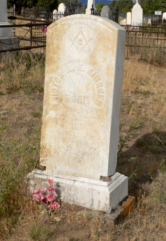 Austin NV cemetery Masonic Kinsoen marker 1
