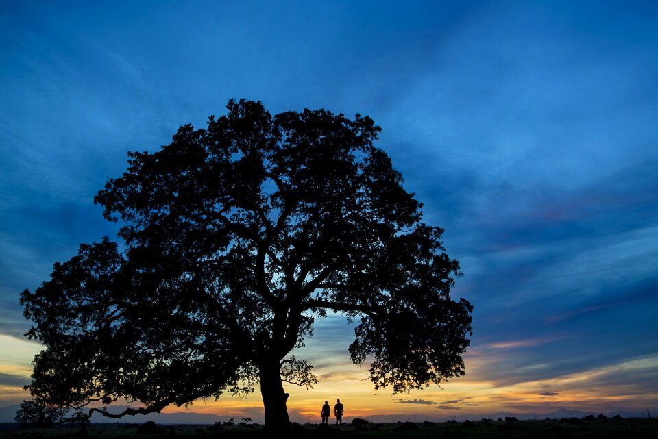 Sunset sky clouds photo