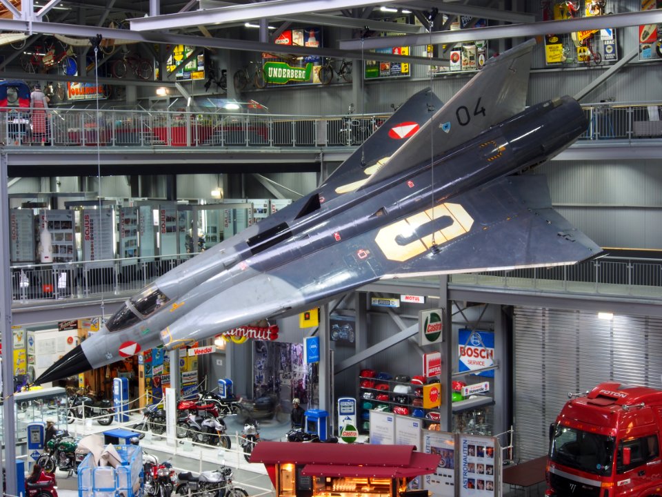 Austrian Saab J 35Ö Draken 351404 at Technik Museum Speyer Dec 2012