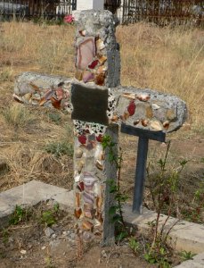 Austin NV cemetery Catholic homemade stone 2