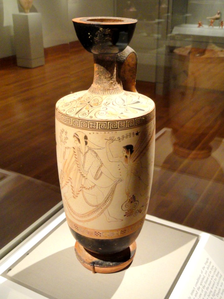 Atalanta Lekythos, 500-490 BC, Greek, Attic, attributed to Douris, ceramic - Cleveland Museum of Art - DSC08209