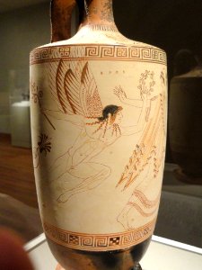 Atalanta Lekythos, 500-490 BC, Greek, Attic, attributed to Douris, ceramic - Cleveland Museum of Art - DSC08213