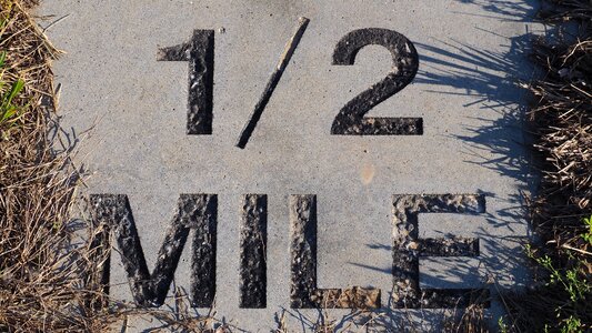 Running sign park sign