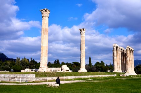 At the Temple of Zeus in Athens on February 17, 2019